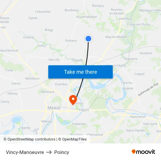 Vincy-Manoeuvre to Poincy map