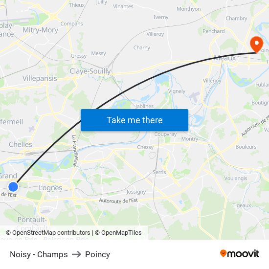 Noisy - Champs to Poincy map