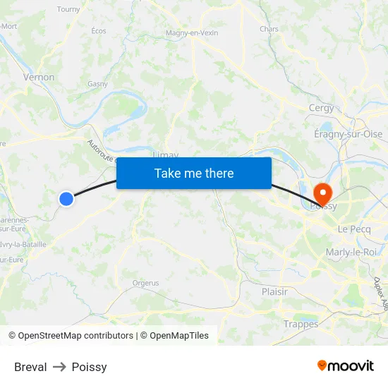 Breval to Poissy map