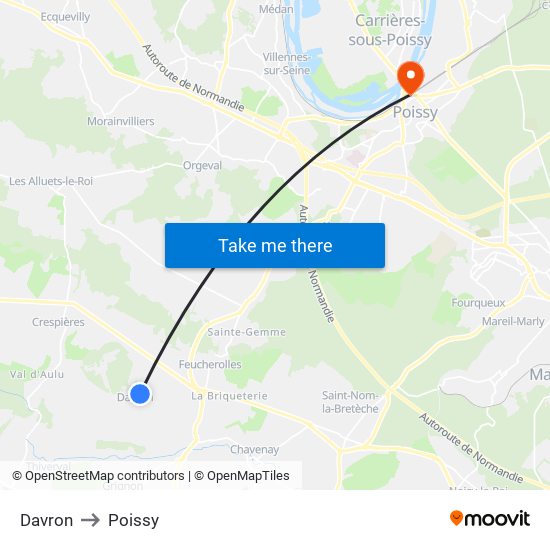 Davron to Poissy map