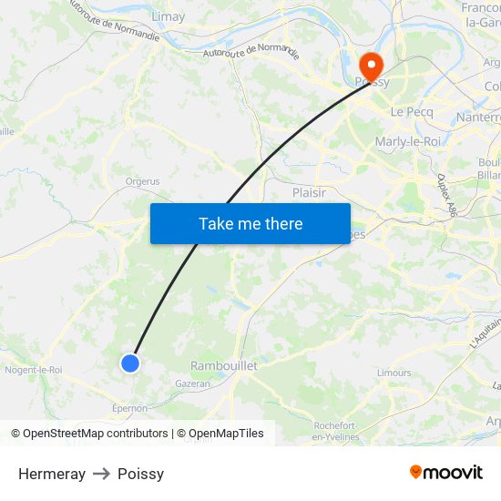 Hermeray to Poissy map