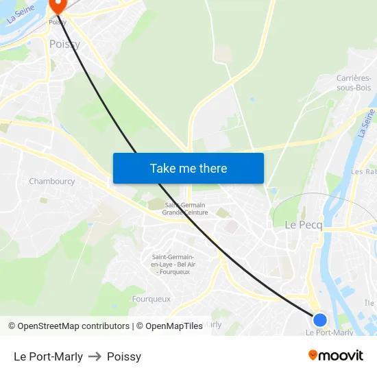 Le Port-Marly to Poissy map