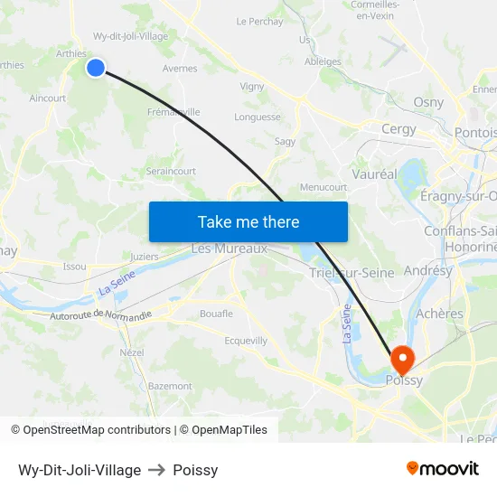 Wy-Dit-Joli-Village to Poissy map
