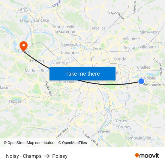 Noisy - Champs to Poissy map