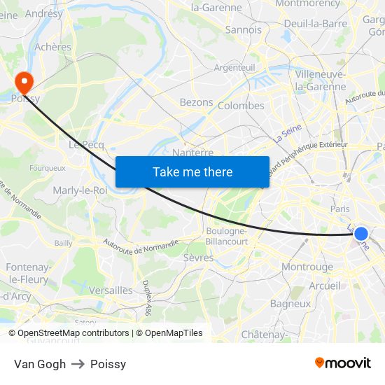 Van Gogh to Poissy map
