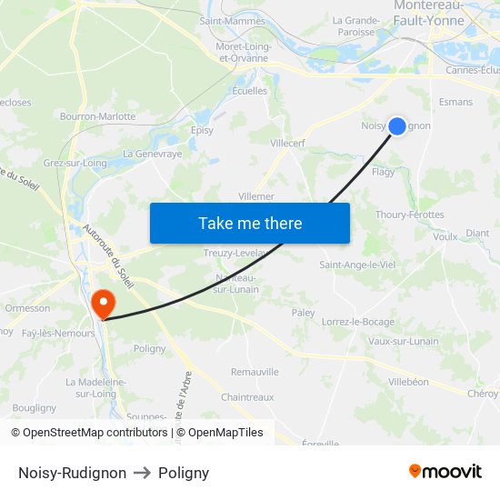 Noisy-Rudignon to Poligny map