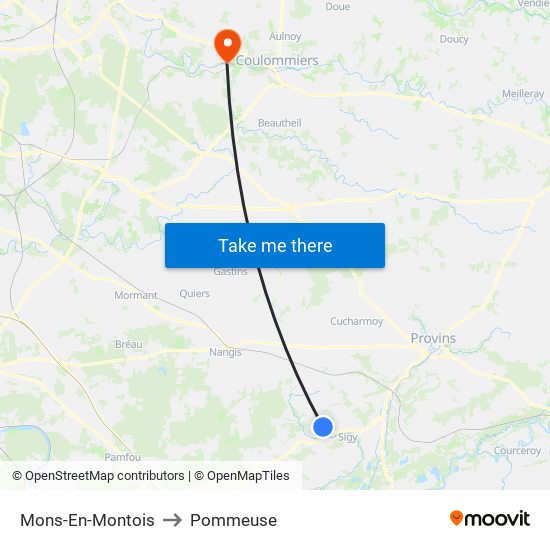Mons-En-Montois to Pommeuse map