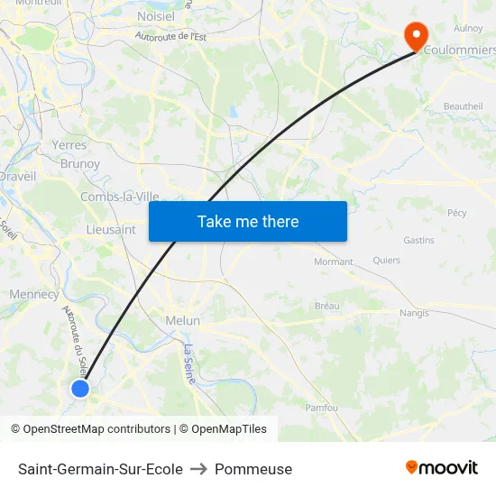 Saint-Germain-Sur-Ecole to Pommeuse map