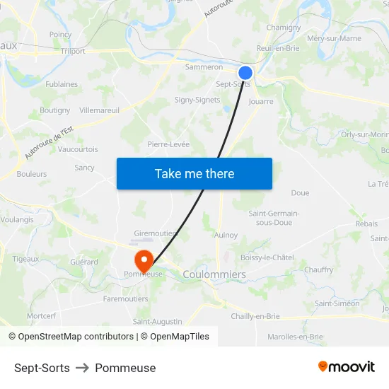 Sept-Sorts to Pommeuse map