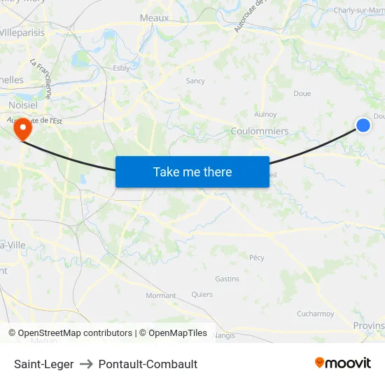Saint-Leger to Pontault-Combault map