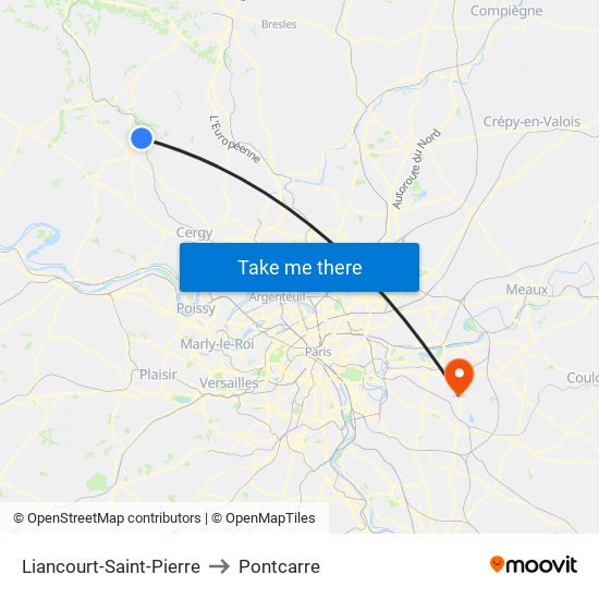 Liancourt-Saint-Pierre to Pontcarre map