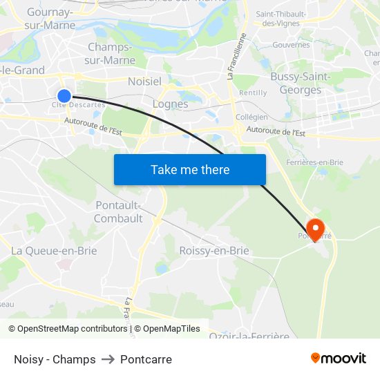 Noisy - Champs to Pontcarre map