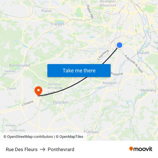 Rue Des Fleurs to Ponthevrard map
