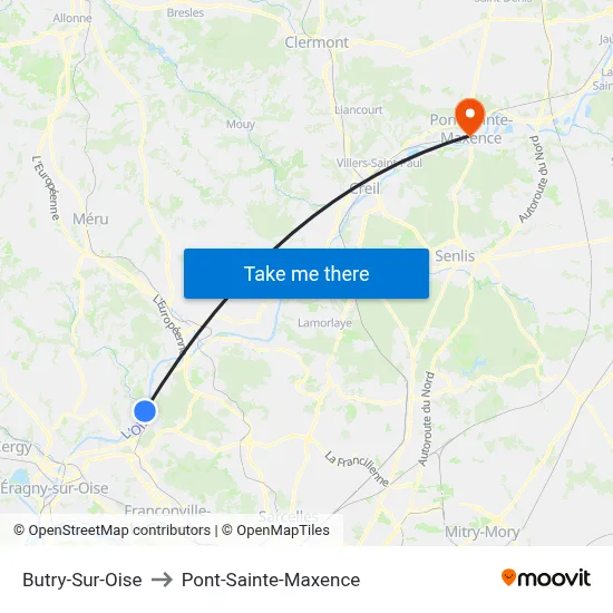 Butry-Sur-Oise to Pont-Sainte-Maxence map