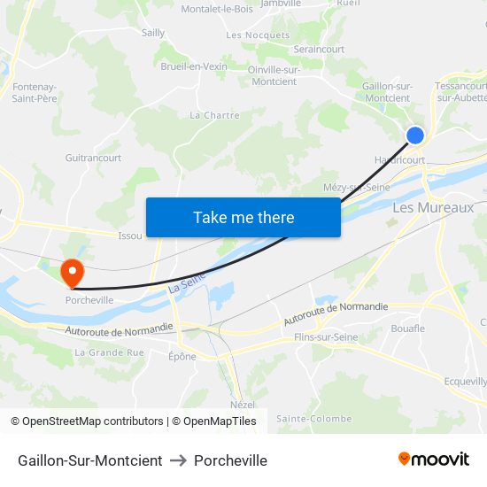 Gaillon-Sur-Montcient to Porcheville map