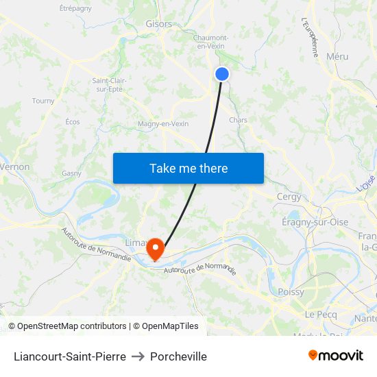 Liancourt-Saint-Pierre to Porcheville map