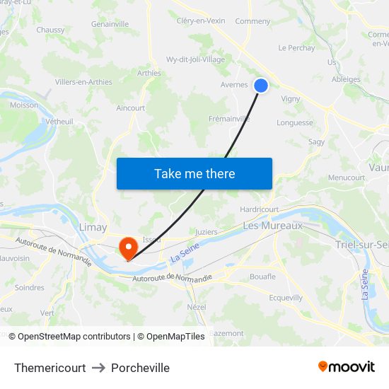 Themericourt to Porcheville map