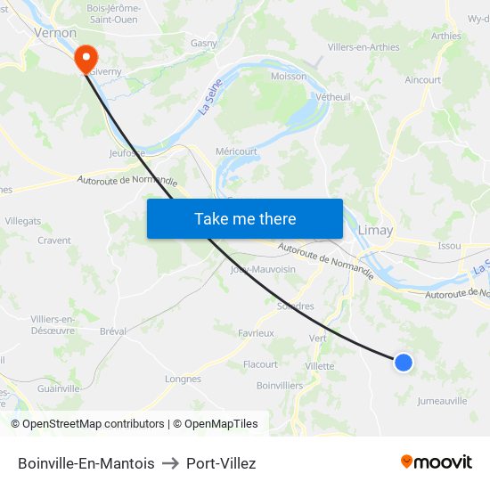 Boinville-En-Mantois to Port-Villez map