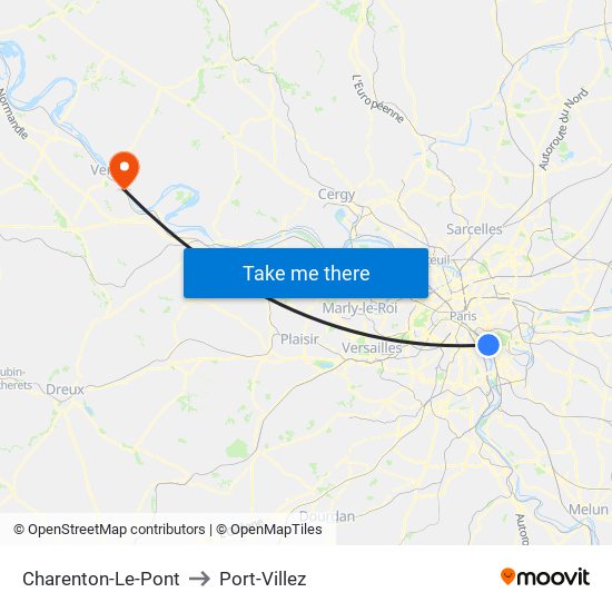 Charenton-Le-Pont to Port-Villez map