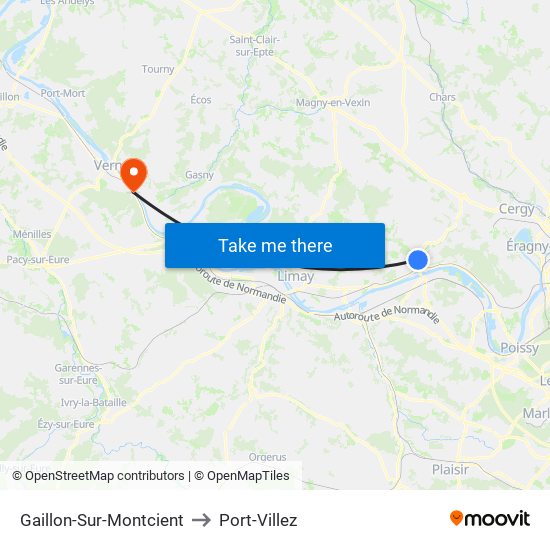 Gaillon-Sur-Montcient to Port-Villez map