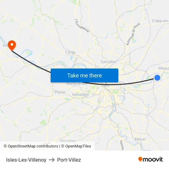 Isles-Les-Villenoy to Port-Villez map