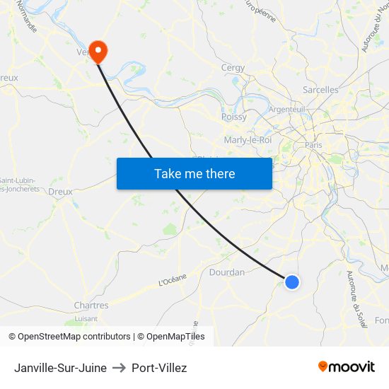 Janville-Sur-Juine to Port-Villez map