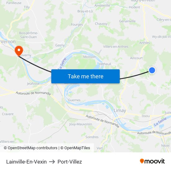 Lainville-En-Vexin to Port-Villez map