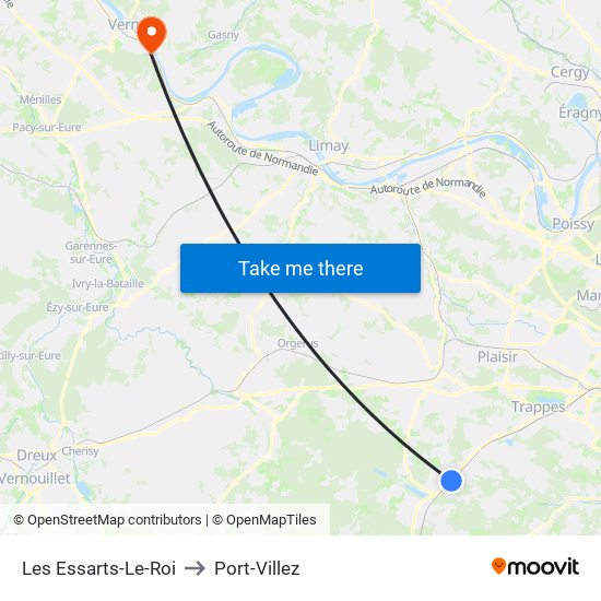 Les Essarts-Le-Roi to Port-Villez map