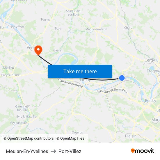 Meulan-En-Yvelines to Port-Villez map