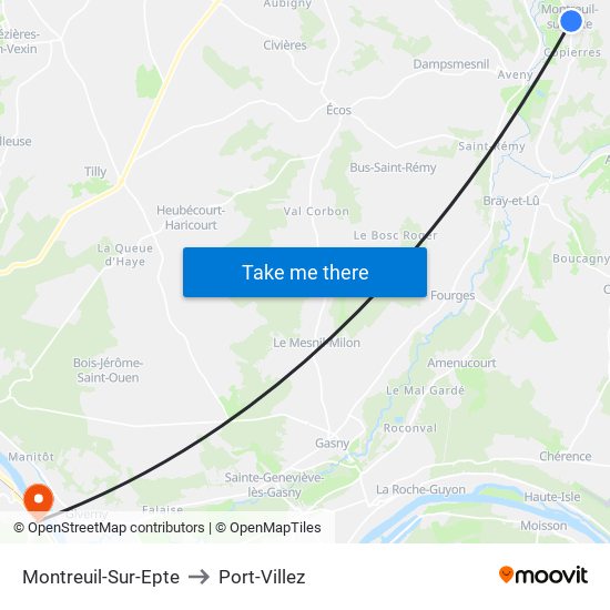 Montreuil-Sur-Epte to Port-Villez map