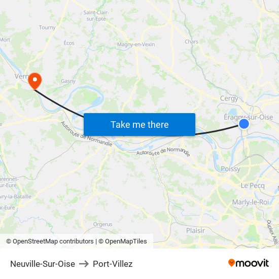 Neuville-Sur-Oise to Port-Villez map
