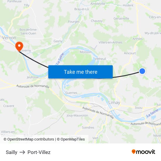 Sailly to Port-Villez map