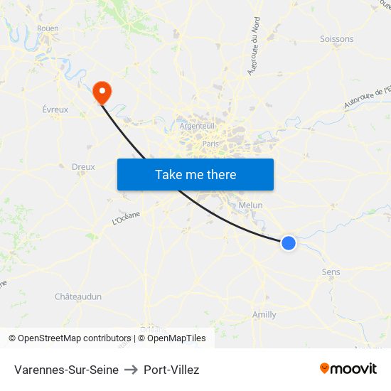 Varennes-Sur-Seine to Port-Villez map