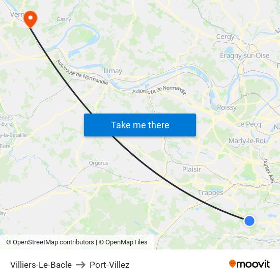 Villiers-Le-Bacle to Port-Villez map