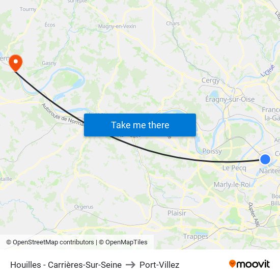 Houilles - Carrières-Sur-Seine to Port-Villez map