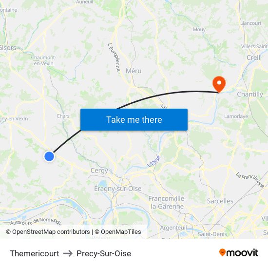 Themericourt to Precy-Sur-Oise map