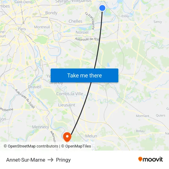 Annet-Sur-Marne to Pringy map
