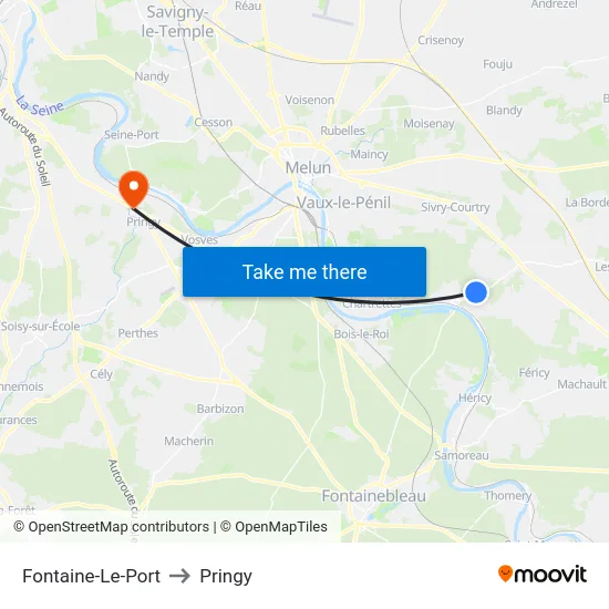 Fontaine-Le-Port to Pringy map