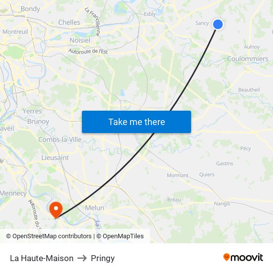 La Haute-Maison to Pringy map