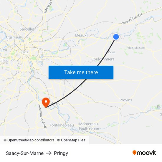 Saacy-Sur-Marne to Pringy map