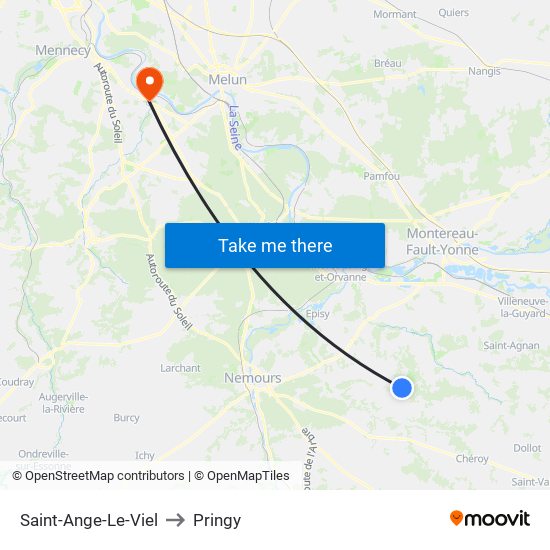 Saint-Ange-Le-Viel to Pringy map