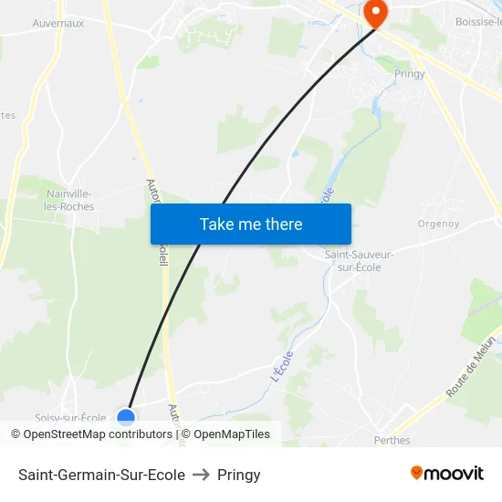 Saint-Germain-Sur-Ecole to Pringy map