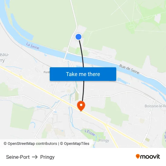 Seine-Port to Pringy map