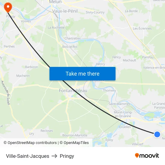 Ville-Saint-Jacques to Pringy map