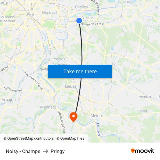 Noisy - Champs to Pringy map