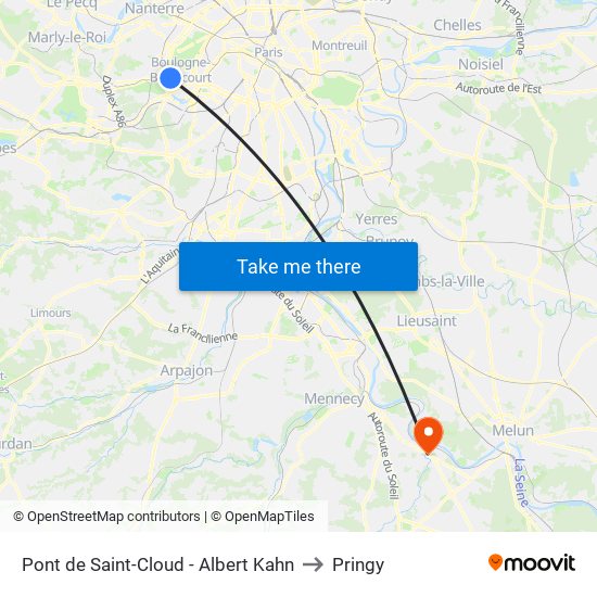 Pont de Saint-Cloud - Albert Kahn to Pringy map