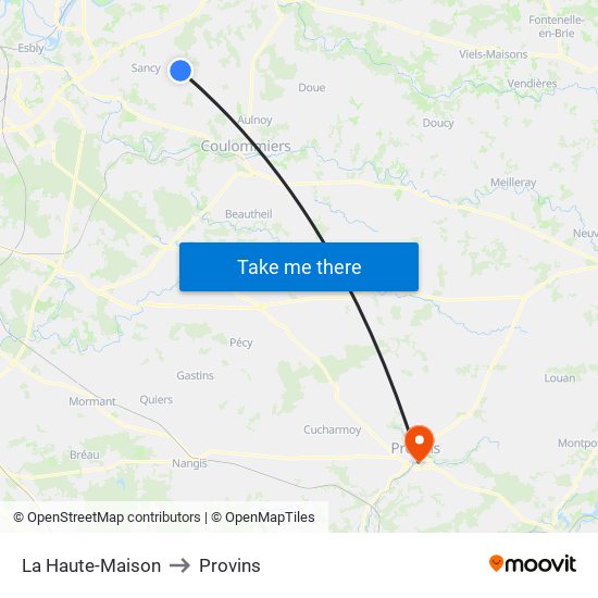 La Haute-Maison to Provins map