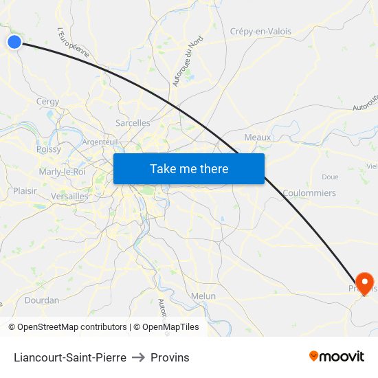 Liancourt-Saint-Pierre to Provins map