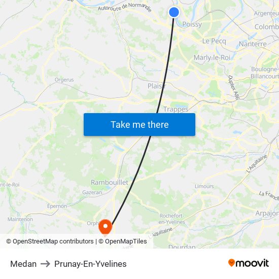 Medan to Prunay-En-Yvelines map
