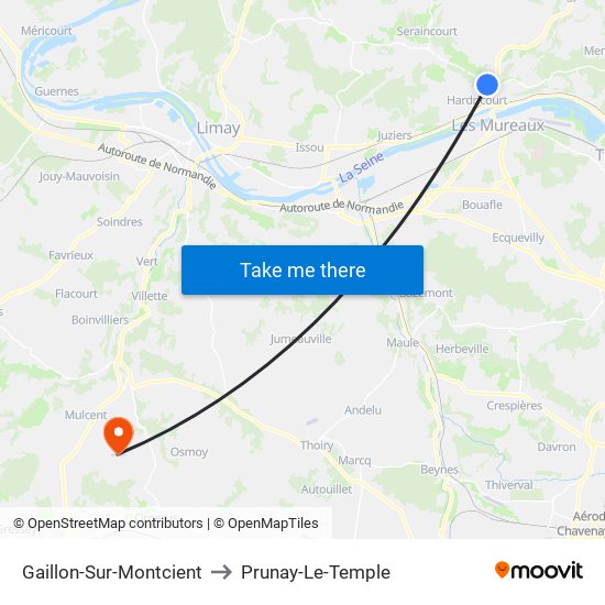 Gaillon-Sur-Montcient to Prunay-Le-Temple map